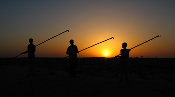 Bergers dans le desert